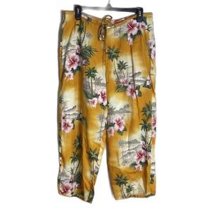 Hilo Hattie the Hawaiian original lightweight floral pants size medium girly